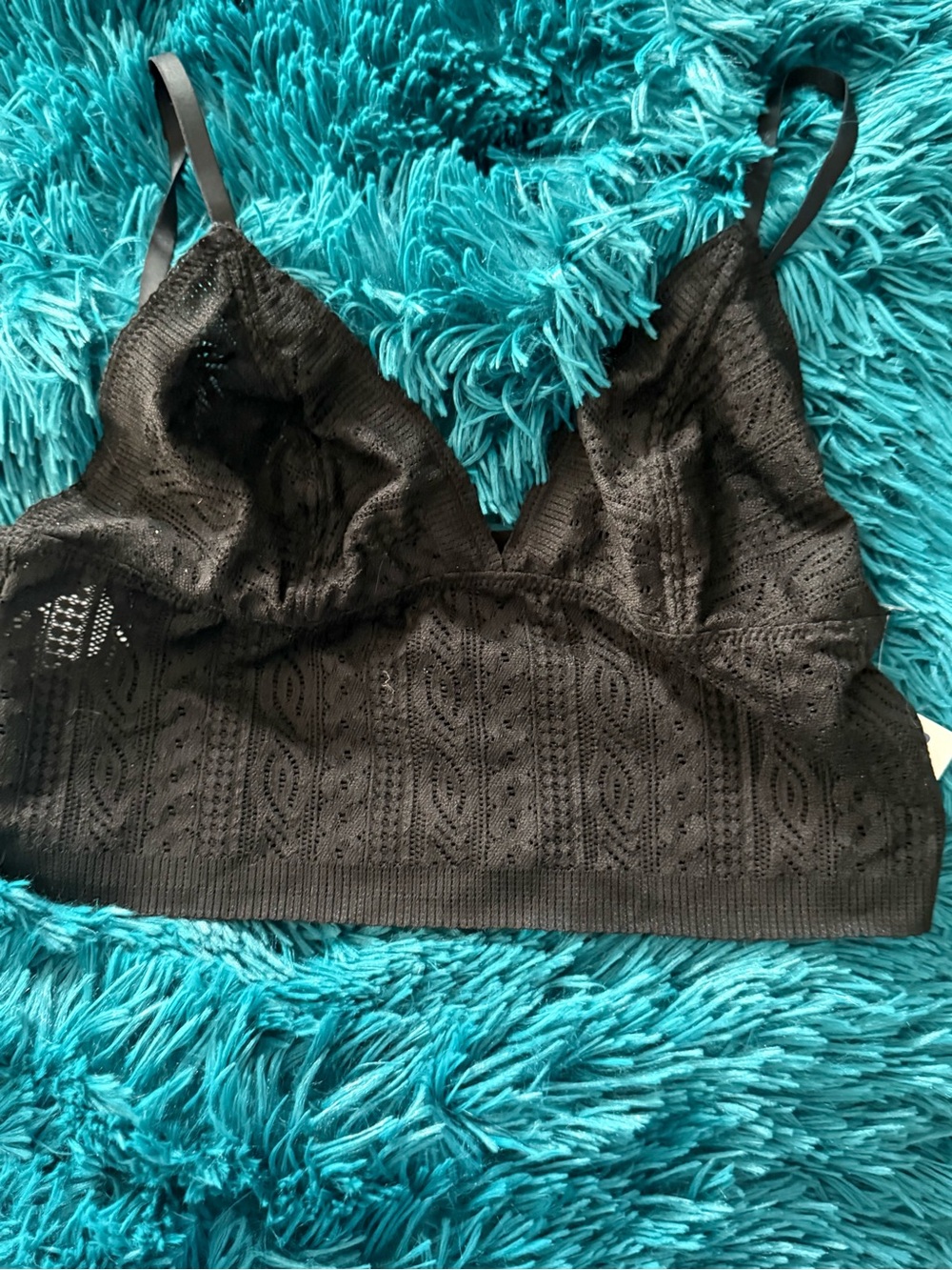 aerie Black Lace Bralette with Adjustable Straps